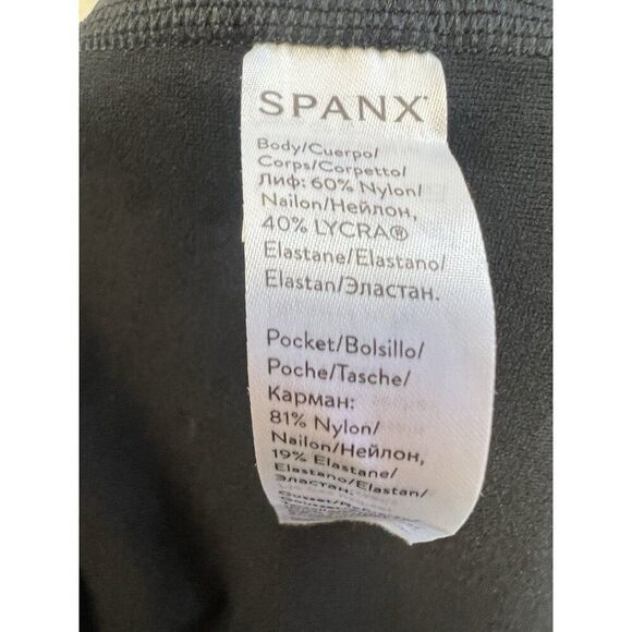 Spanx Womens Plus Size 2X Cropped Black Leggings High Waisted Stretch Activewear - Picture 9 of 9